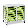 Mobile Double Column 12 Tray Trolley