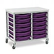 Mobile Double Column 12 Tray Trolley