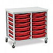 Mobile Double Column 12 Tray Trolley