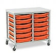 Mobile Double Column 12 Tray Trolley