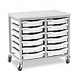 Mobile Double Column 12 Tray Trolley