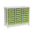 Static Triple Column 24 Tray Storage Unit