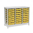 Static Triple Column 24 Tray Storage Unit