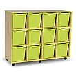 Coloured Edge 12 Tray Quad Storage Unit