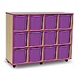 Coloured Edge 12 Tray Quad Storage Unit