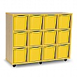 Coloured Edge 12 Tray Quad Storage Unit