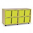 Coloured Edge 8 Tray Quad Storage Unit