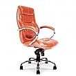 Sandown High Back Italian Leather Faced Synchronous Executive Chair