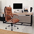 Sandown High Back Italian Leather Faced Synchronous Executive Chair