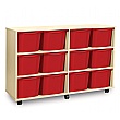 12 Tray Triple Mobile Storage