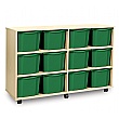 12 Tray Triple Mobile Storage