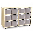 12 Tray Triple Mobile Storage