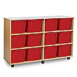 12 Tray Triple Mobile Storage