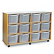 12 Tray Triple Mobile Storage