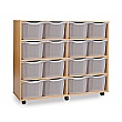 16 Tray Triple Mobile Storage