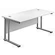 Commerce II Deluxe White Rectangular Office Desks