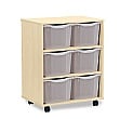 6 Tray Triple Mobile Storage