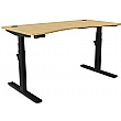 Leap Bamboo Curved Standing Office Desks