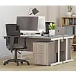 Karbon K1 Rectangular Cantilever Office Desks with Low Mobile Pedestal