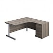 Commerce II Ergonomic Corner Office Desks With Desk High Pedestal