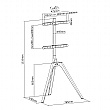 TTAP Tripod Wood Floor TV Stand