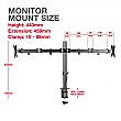 TTAP Double Arm Monitor Desk Mount