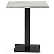 Black Cast Metal Square Dining Table
