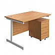 Commerce II Rectangular Desks With Mobile Pedestal