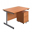 Commerce II Rectangular Desks With Mobile Pedestal