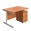 Commerce II Rectangular Desks With Mobile Pedestal