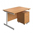 Commerce II Rectangular Desks With Mobile Pedestal
