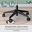 Leitz Ergo Active Sitting Mobile Stool with Wobble Comfort Seat