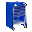Classic Resuscitation Low Single Fixed Runner White Trolley with 4 Shallow Antimicrobial Trays