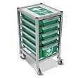 Dynamis First Aid Silver Tray Trolley