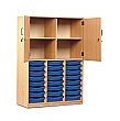 Large Volume Tray Storage Combination Cupboard