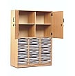 Large Volume Tray Storage Combination Cupboard