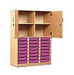 Large Volume Tray Storage Combination Cupboard
