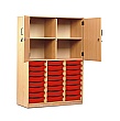 Large Volume Tray Storage Combination Cupboard