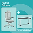 Perfect Pair Bundle 2: Novigami Kalik Mesh Office Chair & Novigami Josi Electric Standing Desk
