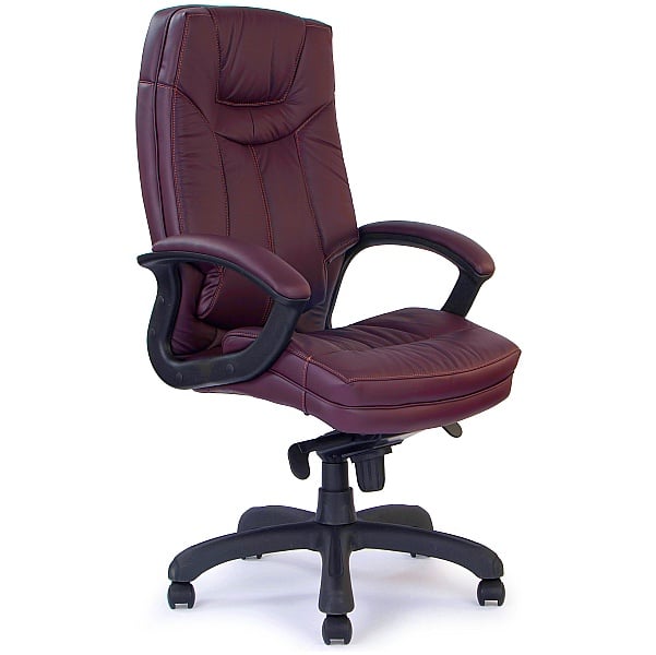 Burgundy Madrid Leather Manager Chair