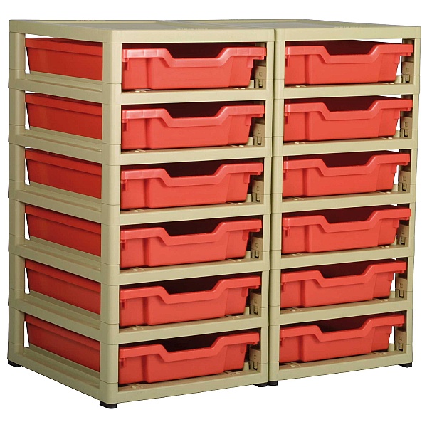 Gratstack 2 Column Unit With 12 Shallow Trays