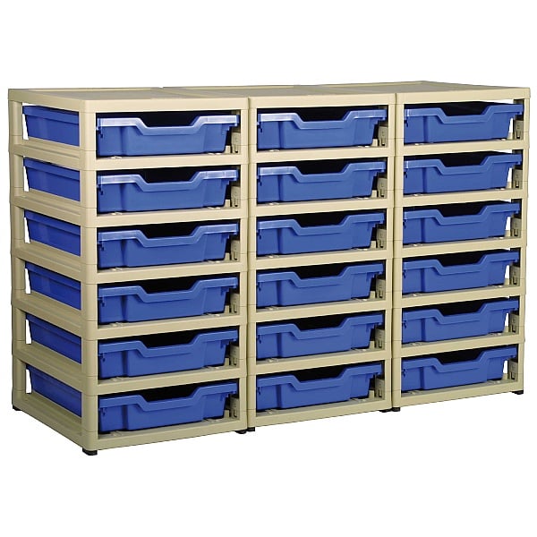 Gratstack 3 Column Unit With 18 Shallow Trays
