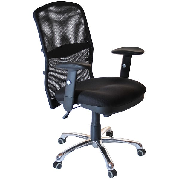Cologne Chrome Mesh Manager Chair