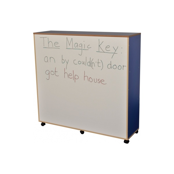 Childrens Bookcase With Drywipe Board Blue