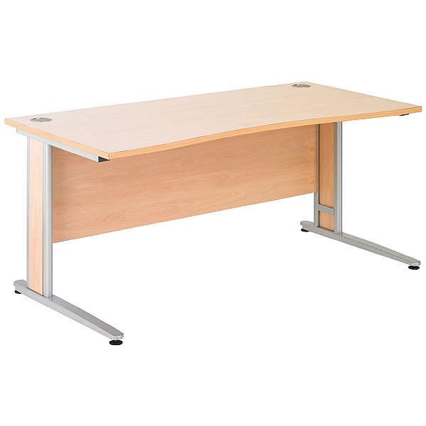 Gravity Deluxe Cantilever Double Wave Bow Desk