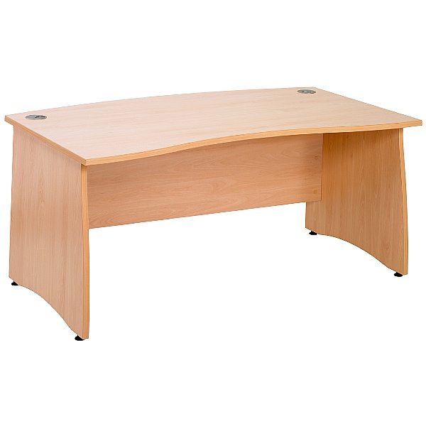 Gravity Contract Panel End Double Wave Bow Desk