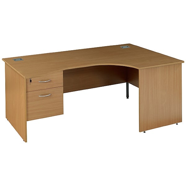 Ergonomic Desks With Single Fixed Pedestal