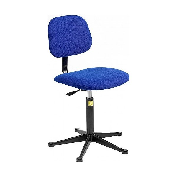 Static Dissipative Fabric Chair With Glides Blue