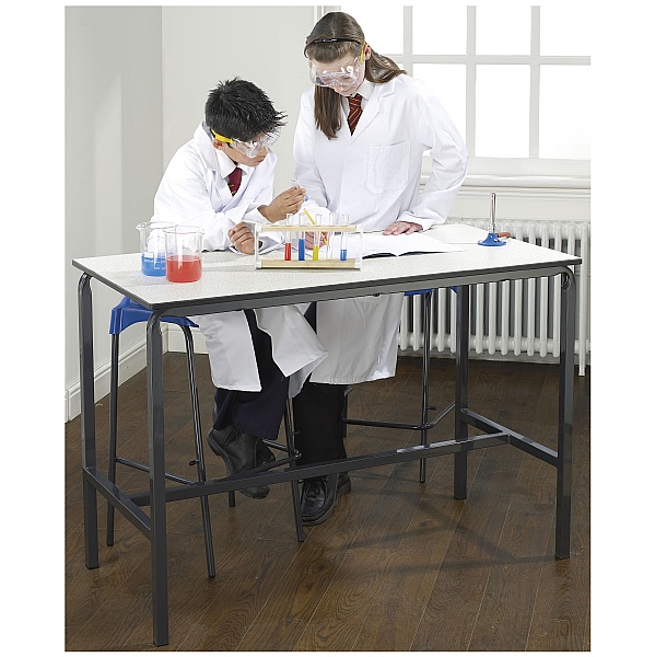 Crush Bent H-Frame Science Lab Table