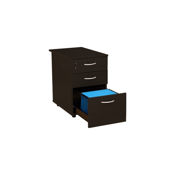 NEXT DAY Eclipse Black Desk High Pedestals
